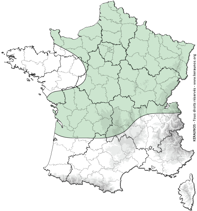 Carte de probabilité d'orage