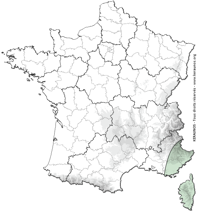 Carte de probabilité d'orage