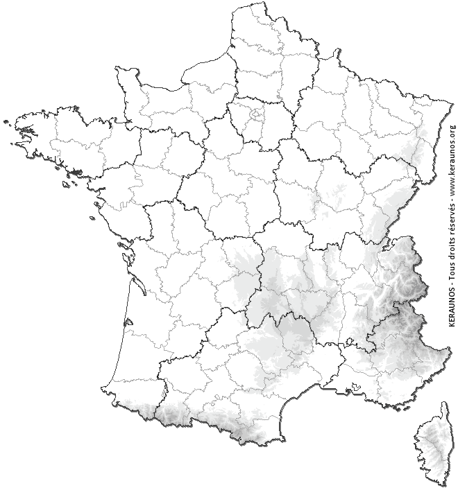 Carte de probabilité de tornade