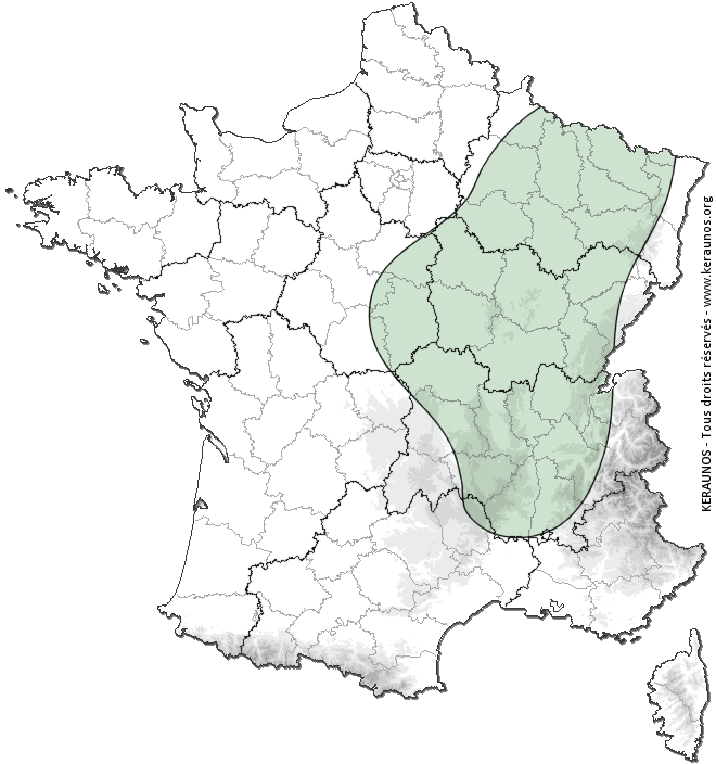 Carte de probabilité de tornade