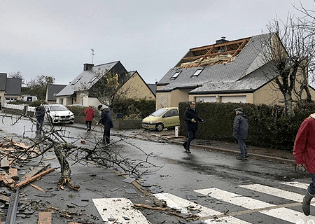 Tornade EF1 à Brech (Morbihan) le 9 novembre 2019