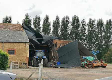 Tornade EF0 à Ernes (Calvados) le 16 août 2020