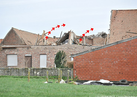 Tornade EF2 à Halluin (Nord) et Rekkem (Belgique) le 25 janvier 2014