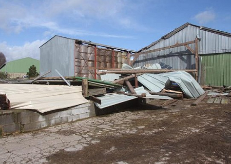 Tornade EF1 à Kergrist (Morbihan) le 12 février 2014