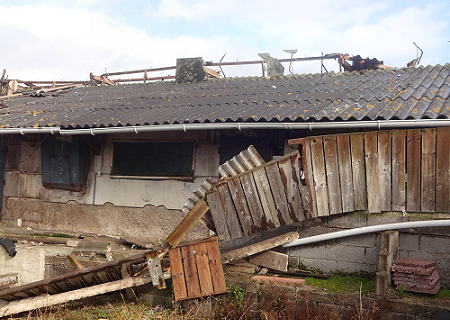 Tornade EF1 à Landivy (Mayenne) le 16 octobre 2014