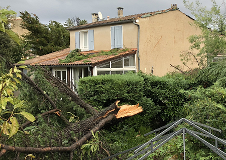 Tornade EF1 au Crès (Hérault) le 9 novembre 2018