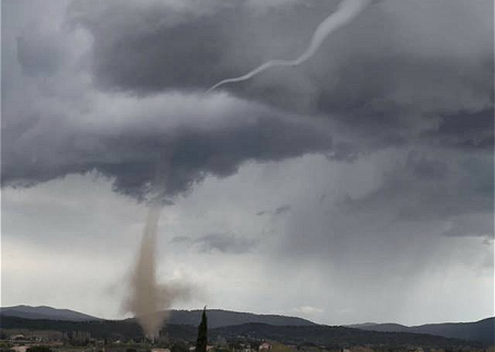 Tornade EF0 à Solliès-Ville (Var) le 31 mars 2018